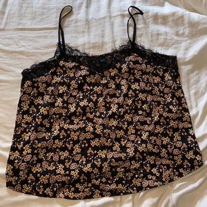 black floral cami top xxl